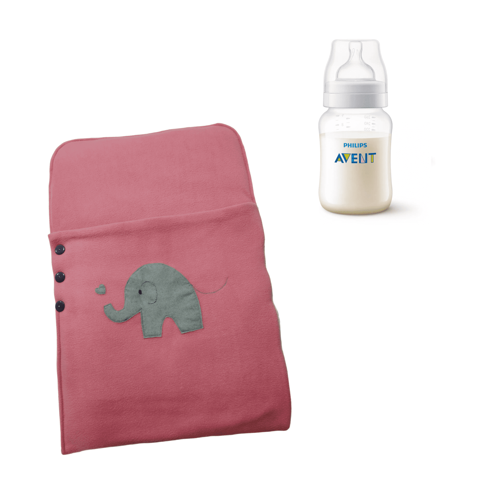 Saco de dormir Rosada más Mi primer biberón Anti colic 1 Saco de dormir Rosada más Mi primer biberón Anti colic