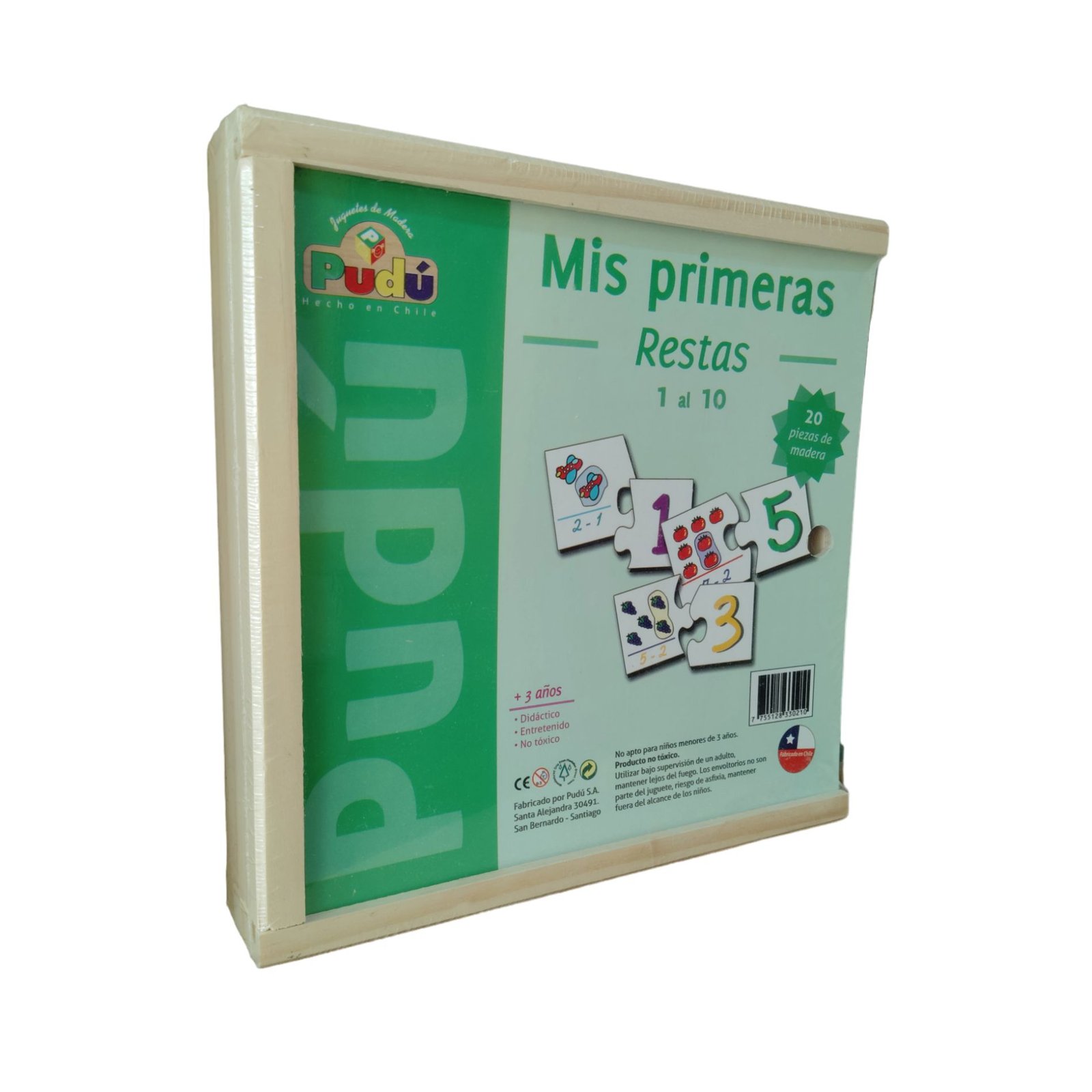 Juego de madera Pudú Mis Primeras Restas 1 al 10 2 Juego de madera Pudú Mis Primeras Restas 1 al 10 - Imagen 2