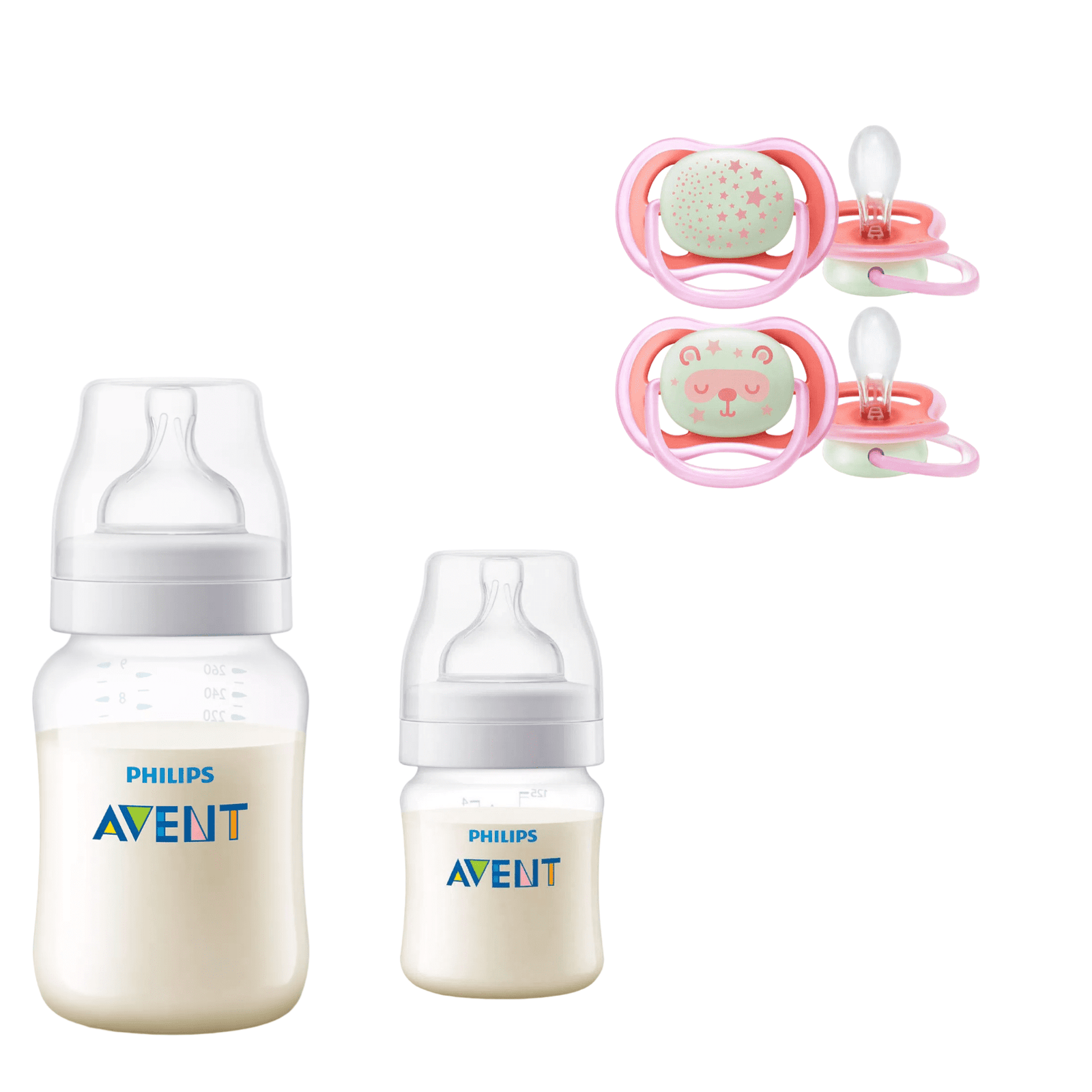 Mamaderas Anticolic 125, 260 ml + 2 Chupetes 6-18m 1 Mamaderas Anticolic 125, 260 ml + 2 Chupetes 6-18m