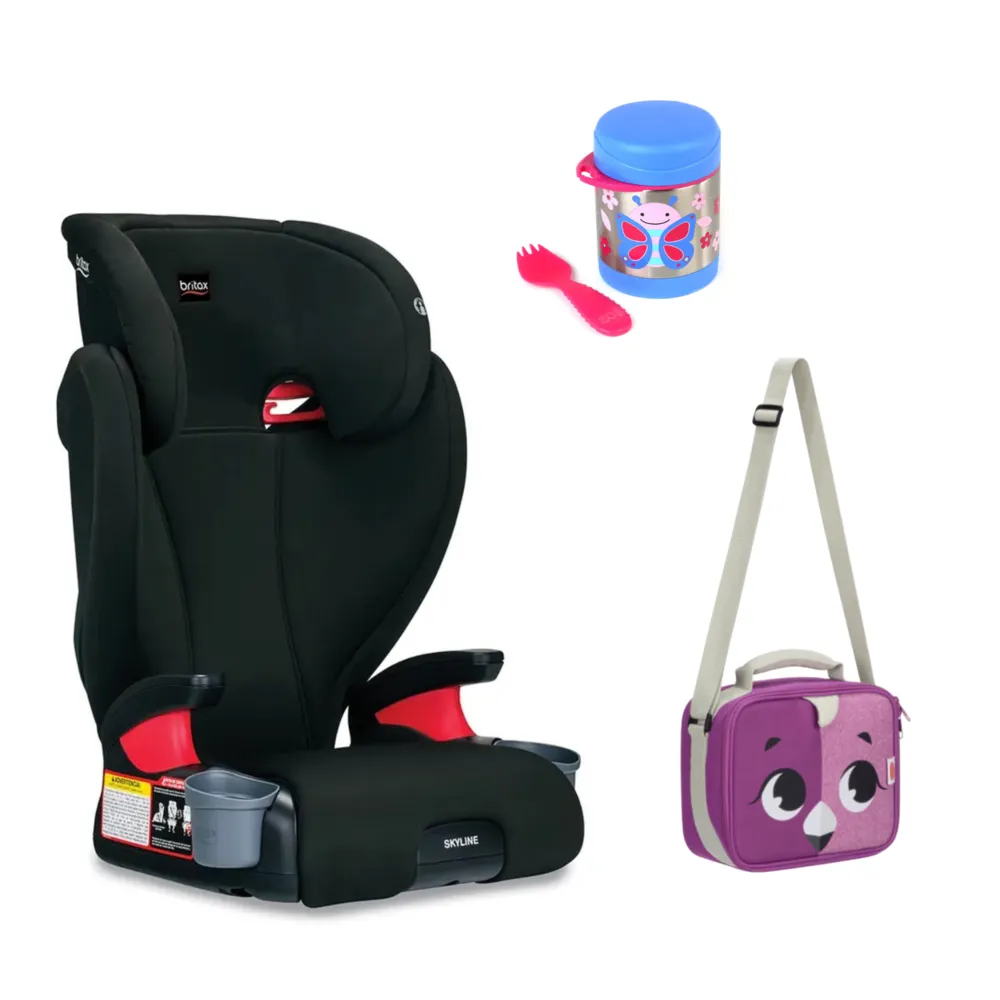 Silla Sky Dusk Britax + Termo Mariposa + Lonchera Flamenco 1 Silla Sky Dusk Britax + Termo Mariposa + Lonchera Flamenco