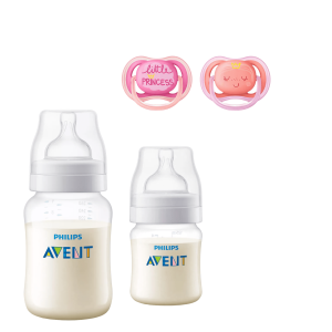 Mamaderas Anticolic 125, 260 ml + 2 Chupetes 6-18m