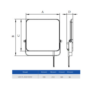 Proyector LED Floodlight-EQII 50W-5700-GY-GP OPPLE