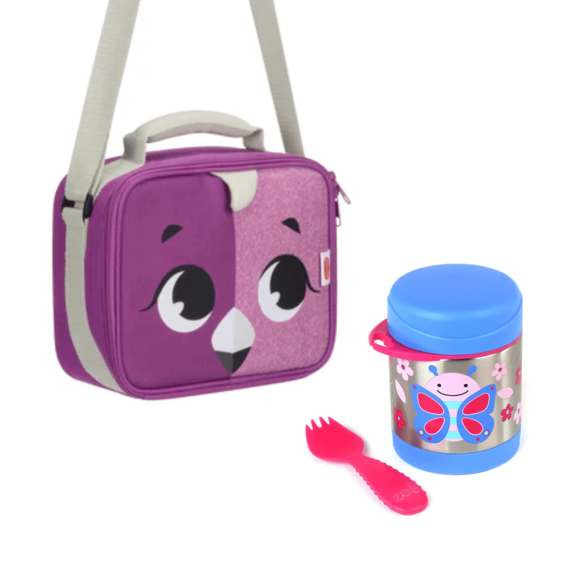 Pack Escolar Animales Lonchera Flamenco + Termo Mariposa 1 Pack Escolar Animales Lonchera Flamenco + Termo Mariposa