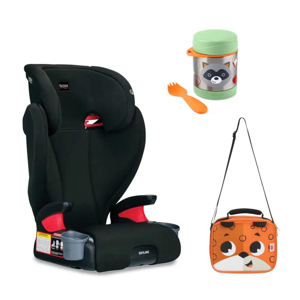 Silla Sky Dusk Britax + Termo Mapache + Lonchera León 1 Silla Sky Dusk Britax + Termo Mapache + Lonchera León