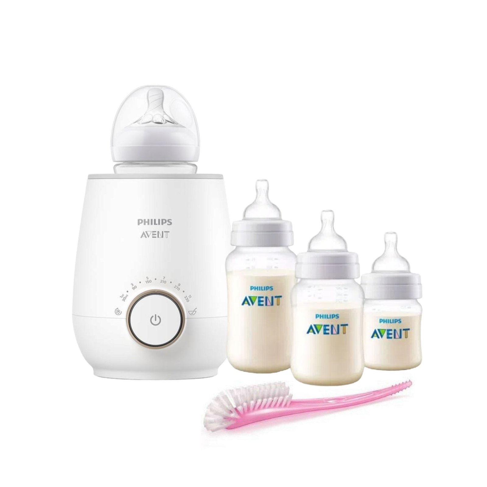 Set Calentador mas 3 mamaderas anti colic y cepillo higienizador Rosado 1 Set Calentador mas 3 mamaderas anti colic y cepillo higienizador Rosado