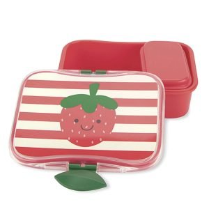 Pack Tupper de Alimento Fresas más Set de 3 Cucharas