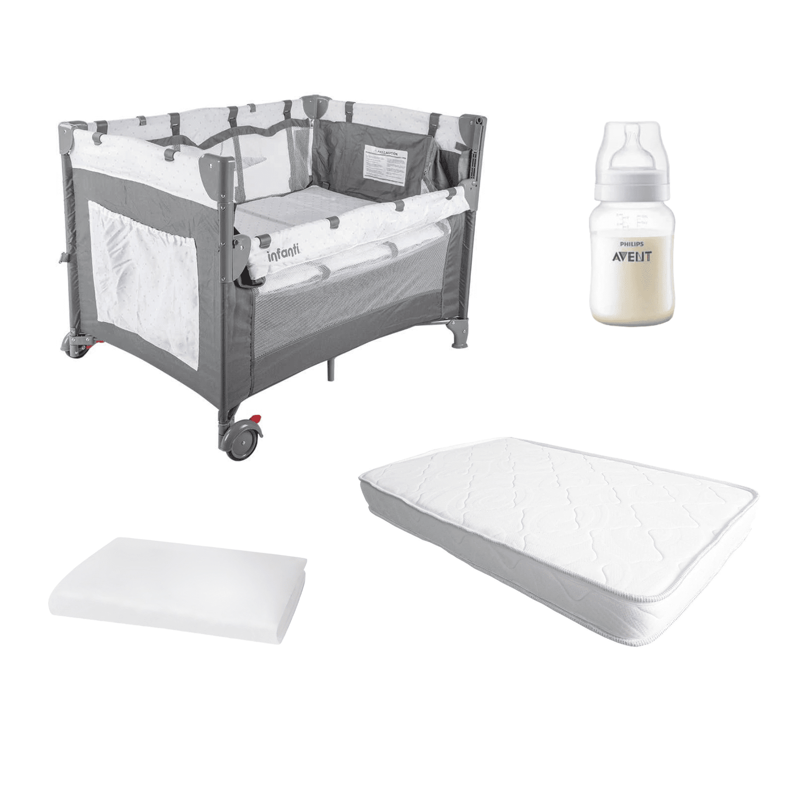 Cuna playard Always Together colchón - Protector y Mamadera Avent 1 Cuna playard Always Together colchón - Protector y Mamadera Avent