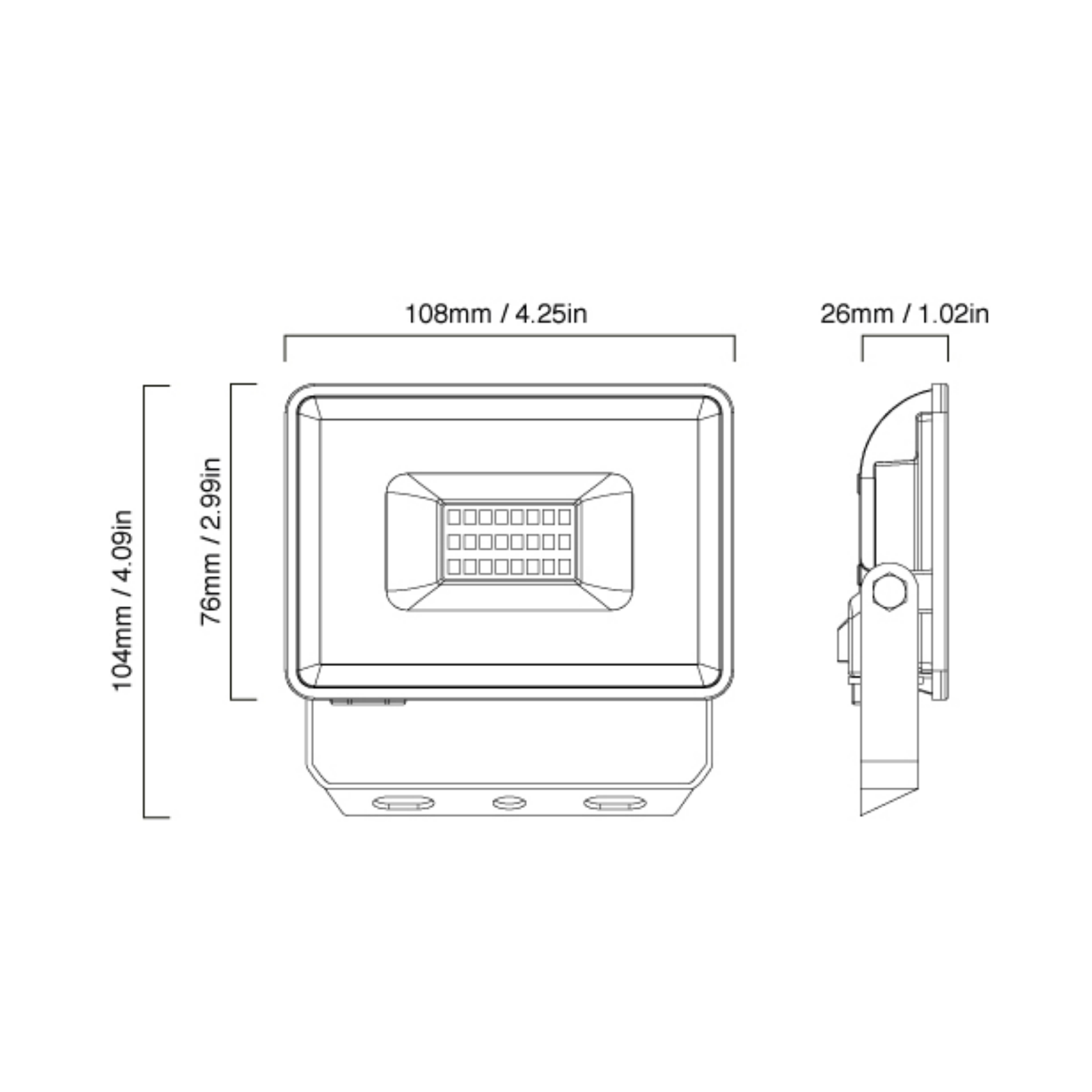 Proyector LED de Exteriores IP65, 20W 1800lm Blanco Frio 220V SEC - DEMASLED 2 Proyector LED de Exteriores IP65, 20W 1800lm Blanco Frio 220V SEC - DEMASLED - Imagen 2
