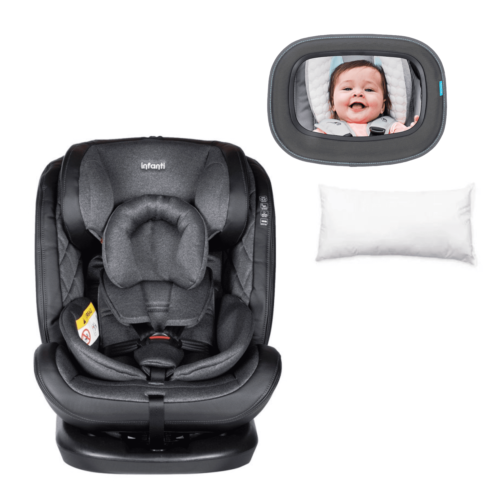 Silla auto I-Giro 360°- Espejo - Cojín protector cervical 1 Silla auto I-Giro 360°- Espejo - Cojín protector cervical