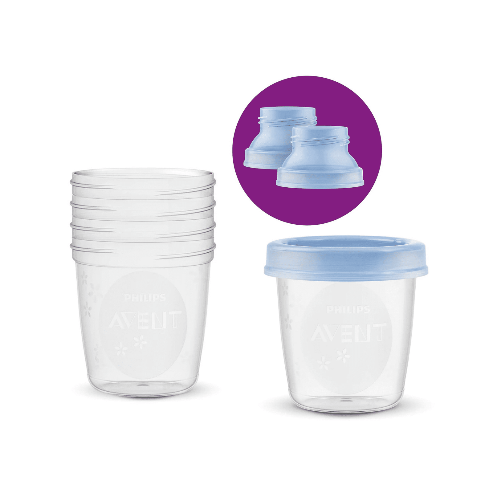 Set 10 Vasos de almacenamiento 0m+ 180ml + Set de 3 mamaderas Blue 3 Set 10 Vasos de almacenamiento 0m+ 180ml + Set de 3 mamaderas Blue - Imagen 3