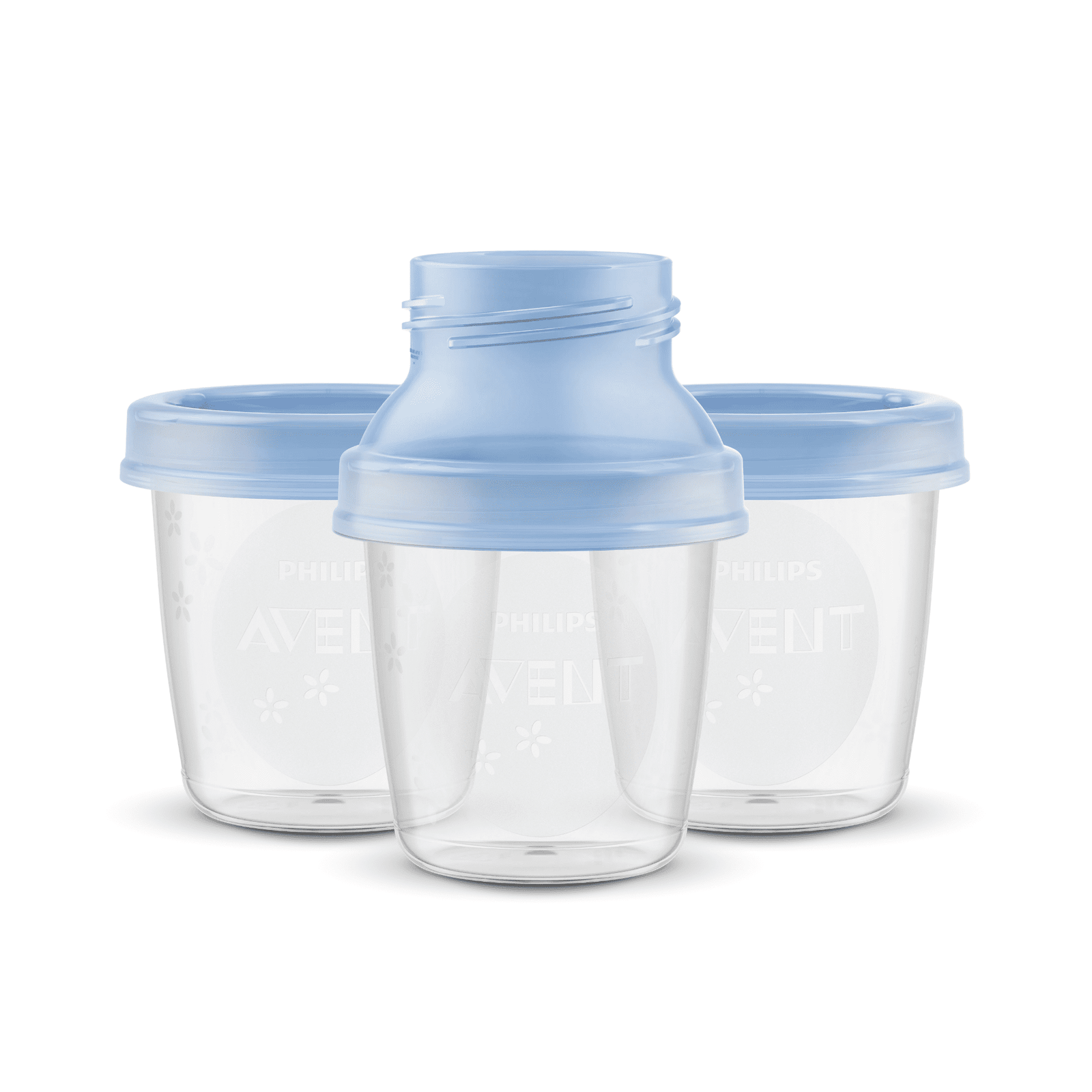 Set 10 Vasos de almacenamiento 0m+ 180ml + Set de 3 mamaderas Blue 2 Set 10 Vasos de almacenamiento 0m+ 180ml + Set de 3 mamaderas Blue - Imagen 2