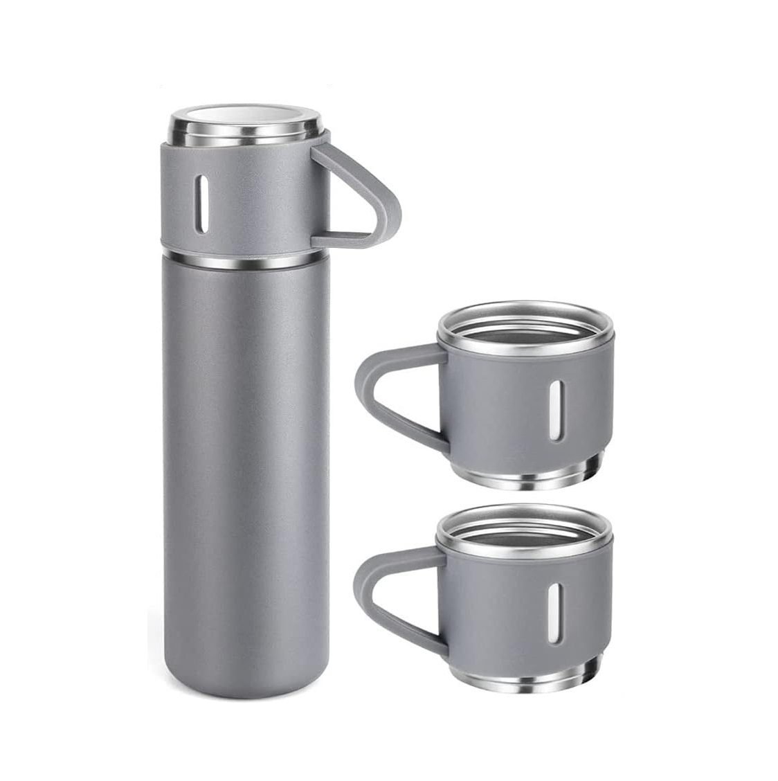 Set super lonchera + termo con 3 tasas gris + 3 cucharas 6 Set super lonchera + termo con 3 tasas gris + 3 cucharas - Imagen 6