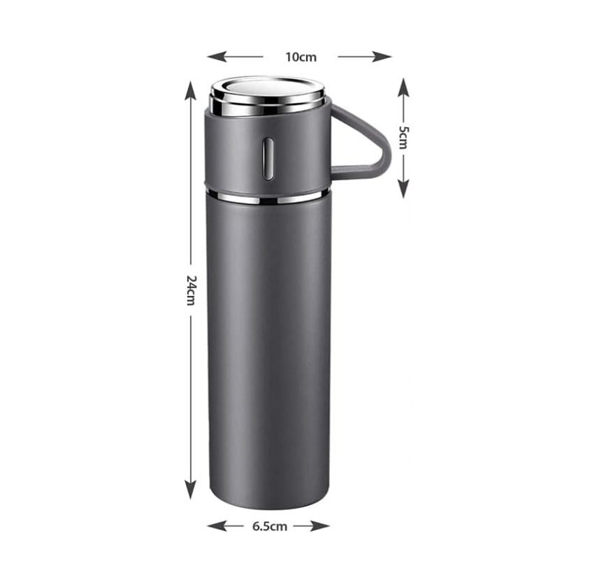 Set super lonchera + termo con 3 tasas gris + 3 cucharas 4 Set super lonchera + termo con 3 tasas gris + 3 cucharas - Imagen 4