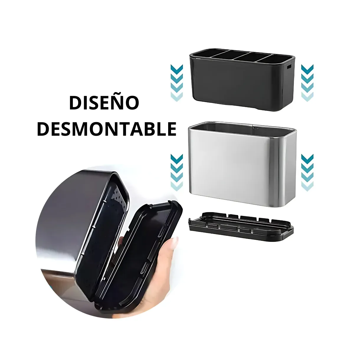 Secador y Organizador de Acero Inoxidable 3 Secador y Organizador de Acero Inoxidable - Imagen 3